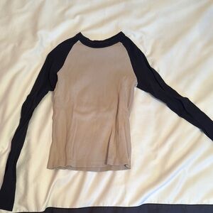 Black and Tan Long Sleeve Raglan Shirt